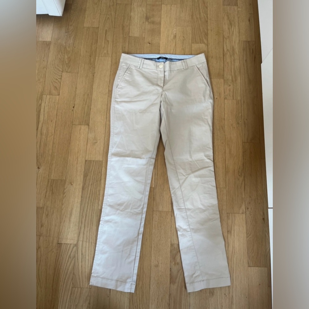 Beige Trousers Slim Fit